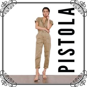 Pistola Freya belted jumpsuit. Color kelp. NWT